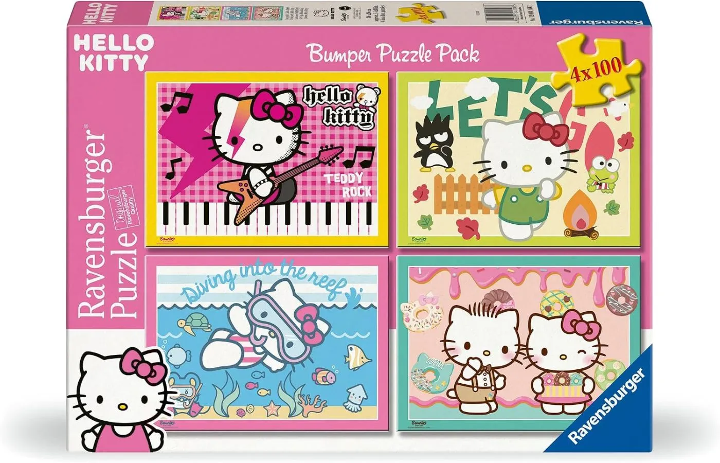 PUZZLE HELLO KITTY BUMPER PACK 4X100