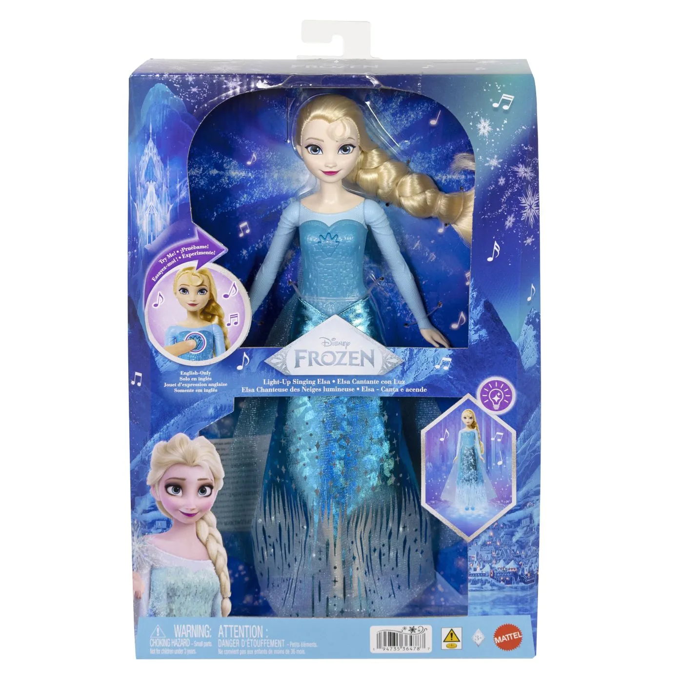 DISNEY FROZEN PAPUSA ELSA CU MUZICA SI LUMINI