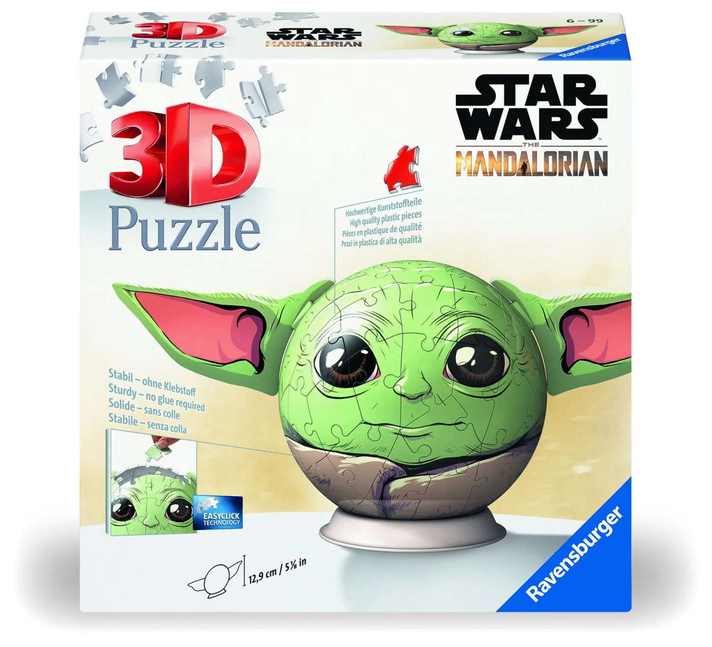 PUZZLE 3D GLOB STAR WARS THE MANDALORIAN GROGU CU URECHI